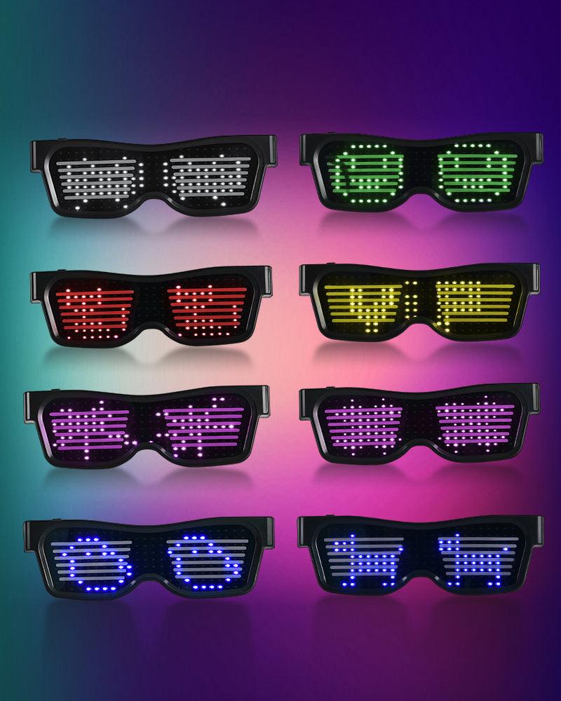 Cyberpunk LED Light Up Glasses  ( Customizable Text And Image Available)