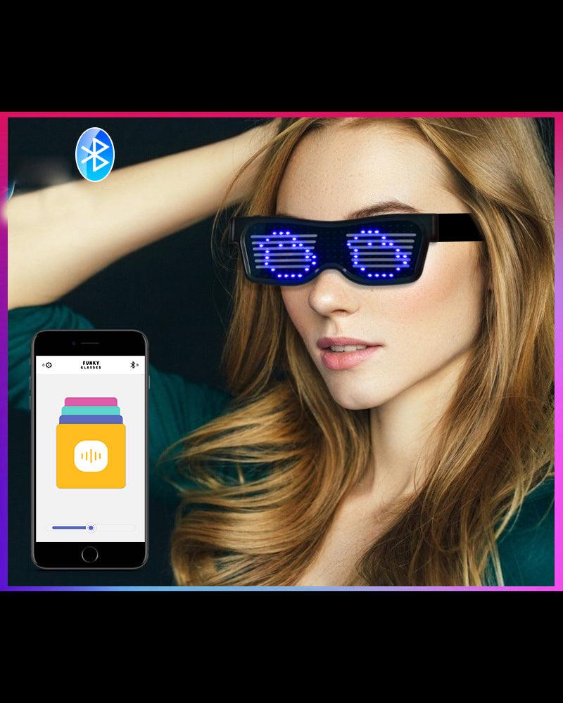 Cyberpunk LED Light Up Glasses  ( Customizable Text And Image Available)