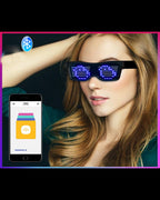 Cyberpunk LED Light Up Glasses  ( Customizable Text And Image Available)