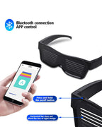 Cyberpunk LED Light Up Glasses  ( Customizable Text And Image Available)