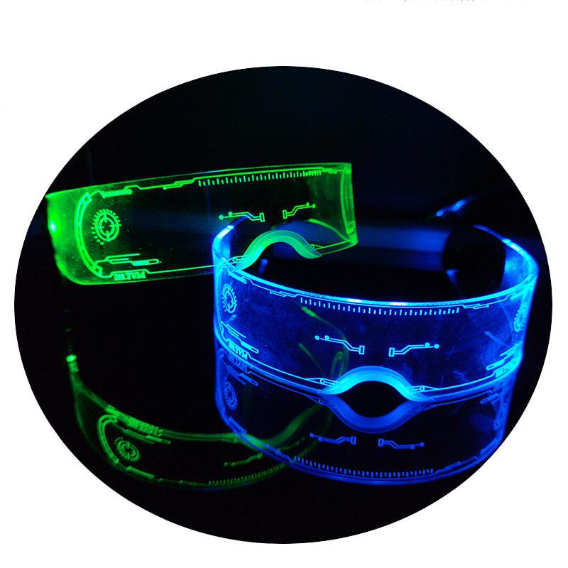 Cyberpunk 7 Colors Changing Flashing LED Glasses